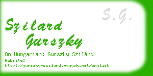 szilard gurszky business card