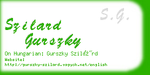 szilard gurszky business card